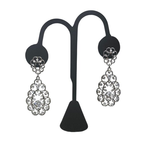 Large Silver Scallop Chandalier Earring - Picture 1 of 5